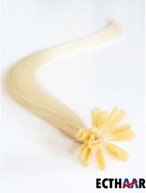 Blonde Straight Ideale Haarverlängerungen mit Nagel / U-Spitze