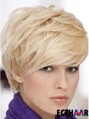 Kurzes glattes menschliches Haar mit kappenlosen, kurzen Boycuts