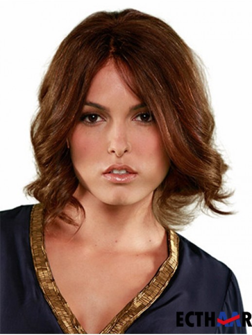 Kinn Länge Braune Frisuren 10 Zoll Curly Bob Perücken