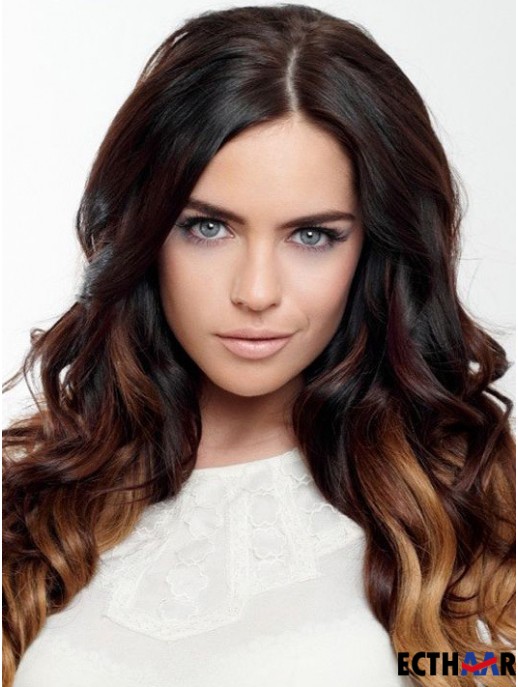 Handgebundene Echthaarperücke Indian Remy Ombre / 2 Color Brave Style