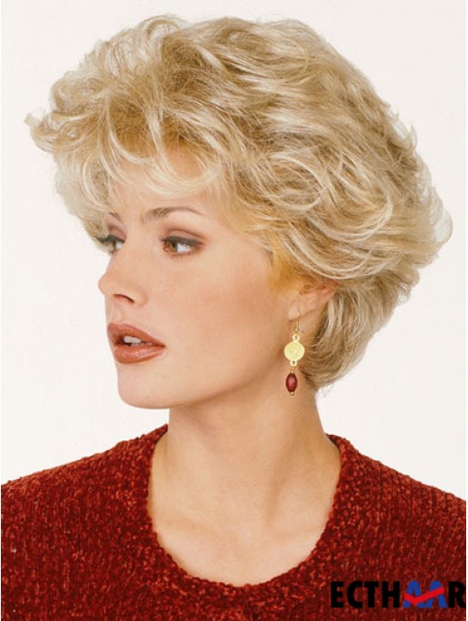 Synthetisches Haar Classic Cut Blonde Farbe Kurze Länge