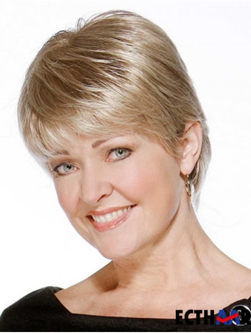 Unglaubliche blonde kurze Boycuts gerade glueless Lace Front Perücken
