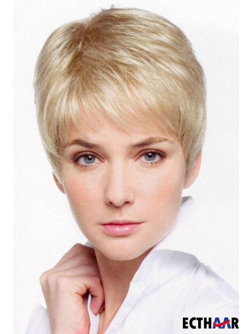 Petite Monofilament Perücken Mit Lace Front Cropped Length Boycuts