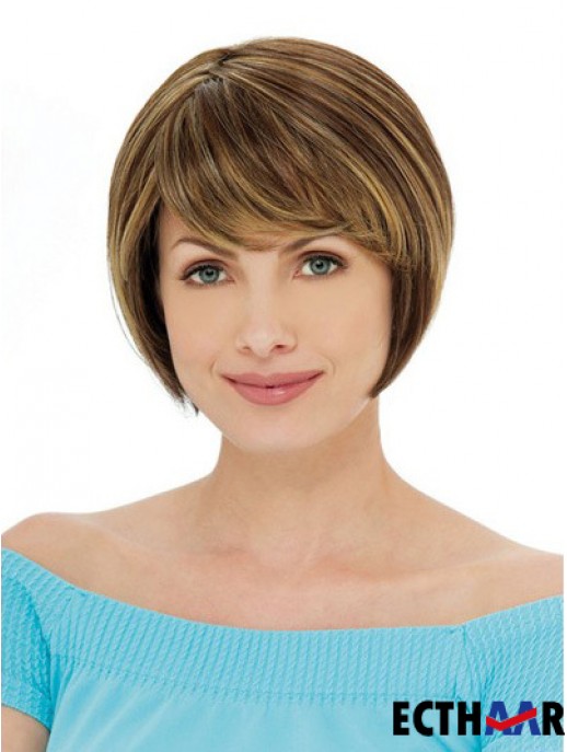 Capless Short Straight Auburn Ideale Bob Perücken