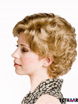Curly Blonde Sassy Short Classic Perücken