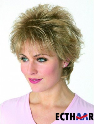 Boycuts Wellige Blonde Capless Günstigste Kurze Perücken