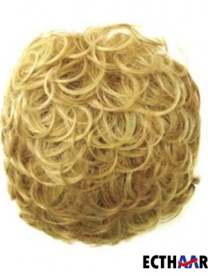 Unglaubliche blonde lockige synthetische Clip in Haarteilen